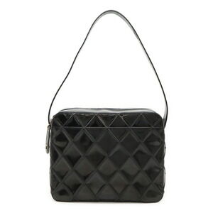 CHANEL Black Leather Shoulder Bag